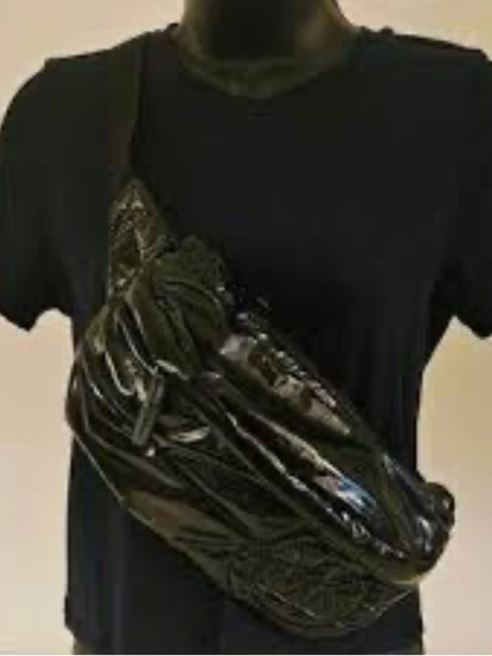 Michael Kors Shiny Black Quilted Bum Belt Bag